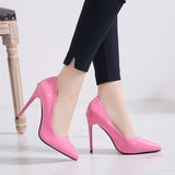 goosudu   Thin heels pointed toe spring and autumn Pumps new nude color pointed women's shoes are sexy and high heels