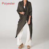 goosudu  Women Tops Vintage Solid Blouses Summer Fashion Long Shirts Casual Cowl Neck Long Sleeve Asymmetrical Party Blusas