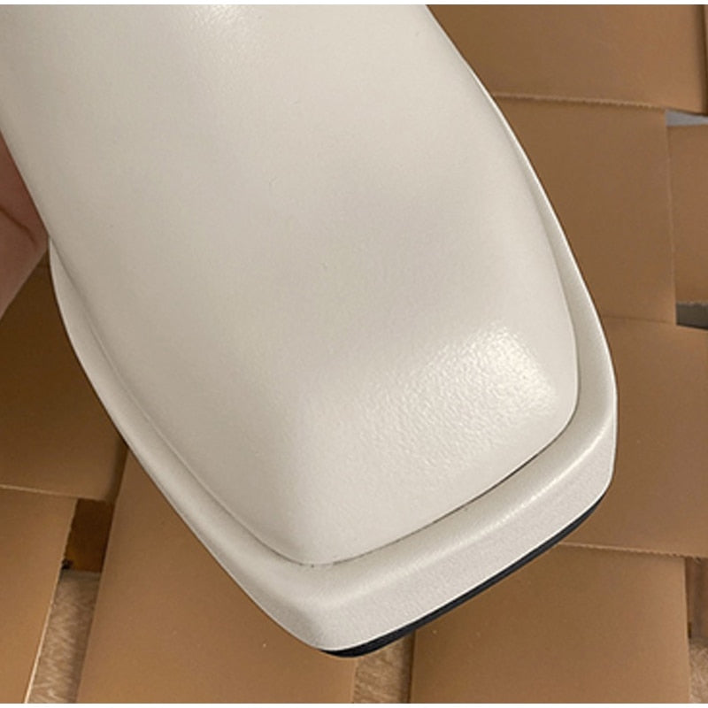 goosudu Fashion Female Super High Heels Long Boots PU Leather Zipper Shoes New Autumn Women Pumps Ladies Knee High Motorcycle Boots