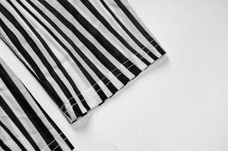 Goosudu Summer Fall Women Fashion Zebra Print See Through Long Sleeves Top Leggings 2 Pieces Set Sexy Y2K Streetwear Slim