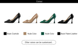 goosudu  Pumps Women Genuine Leather Pointed Toe Emerald Green Stiletto High Heels Spring Bride Shoes Party Wedding Shoes