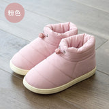 Winter Sonw Boots Women Shoes Warm Cotton Fabric Woman Boots Comfort Down Warm Shoes Thick Bottom Soft Flat Female Footwear