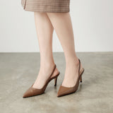 goosudu Spring Autumn Shallow Mouth Pumps Sexy Pointed Toe Back Buckle High Heels Pumps Summer Sandals 8 CM 6 CM Women Shoes