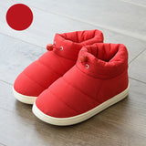 Winter Sonw Boots Women Shoes Warm Cotton Fabric Woman Boots Comfort Down Warm Shoes Thick Bottom Soft Flat Female Footwear