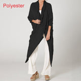 goosudu  Women Tops Vintage Solid Blouses Summer Fashion Long Shirts Casual Cowl Neck Long Sleeve Asymmetrical Party Blusas