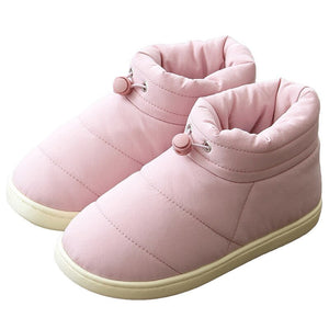 Winter Sonw Boots Women Shoes Warm Cotton Fabric Woman Boots Comfort Down Warm Shoes Thick Bottom Soft Flat Female Footwear