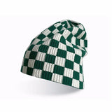 Women Men knitted Hat Hiphop Checkerboard Autumn Winter Korean Fashion Wool Cap Lovers Hat Warm Beanies Lattice Caps For Couple