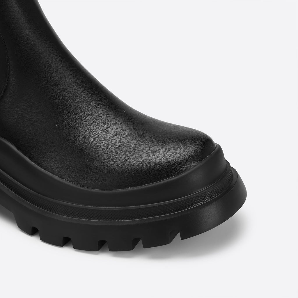 Women British Style Over-The-Knee Thick-Soled Boots