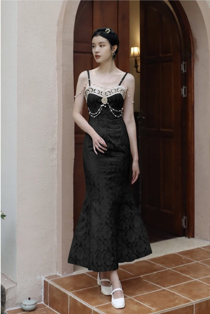 goosudu  Runway Woman Dress Backless Embroidery Vintage Sleeveless Sexy Beach Boho Lace Party Sundress Women Summer Maxi Vestido