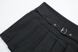 Female Fashion Textured Wild Folds Skirt Sweetwear Skirt Women High Waist Trend With Belt Tight Mini Skirt Y2k