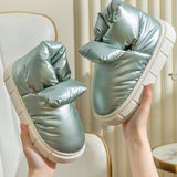 Winter Boots for Women Trendy Candy Color Pink Female Ankle Boot Keep Warm Down Light Platform Furry Footwear Cotton Shoes