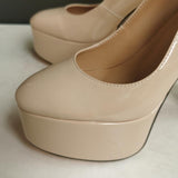 goosudu New Brand Sexy Diamonds Wedding Shoes Thick High Heel Platform Women's Pumps Silver Black Pink Beige Big Size Zapatos Mujer