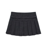 Female Fashion Textured Wild Folds Skirt Sweetwear Skirt Women High Waist Trend With Belt Tight Mini Skirt Y2k