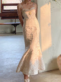 goosudu  Runway Woman Dress Backless Embroidery Vintage Sleeveless Sexy Beach Boho Lace Party Sundress Women Summer Maxi Vestido