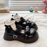 goosudu  Mary Jane Shoes Sweet Cute Women Pumps Wedge Heels Platform Shoes Women Gothic Girls Lolita Punk Shoes High Heels Plus Size 43