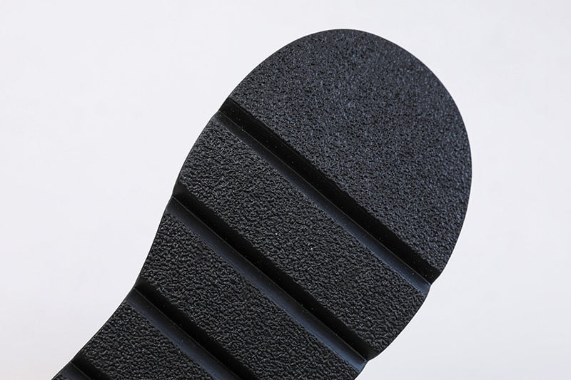 Punk Metal Buckle Platfom Ankle Boots Women Autumn PU Leather Chunky Heels Gothic Shoes Woman Thick Bottom Motorcycle Botas