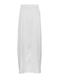 White High Waist Patchwork Long Skirt For Women Loose Casual Pocket Elegant Solid Fashion Summer Female Maxi Skirt