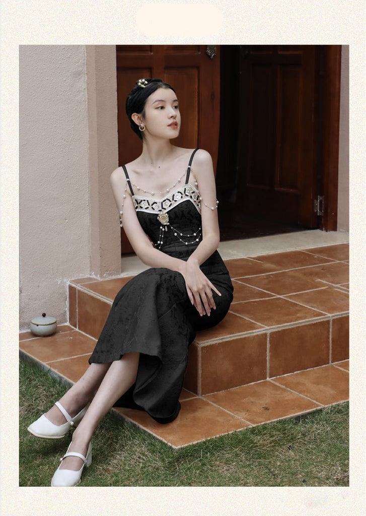 goosudu  Runway Woman Dress Backless Embroidery Vintage Sleeveless Sexy Beach Boho Lace Party Sundress Women Summer Maxi Vestido