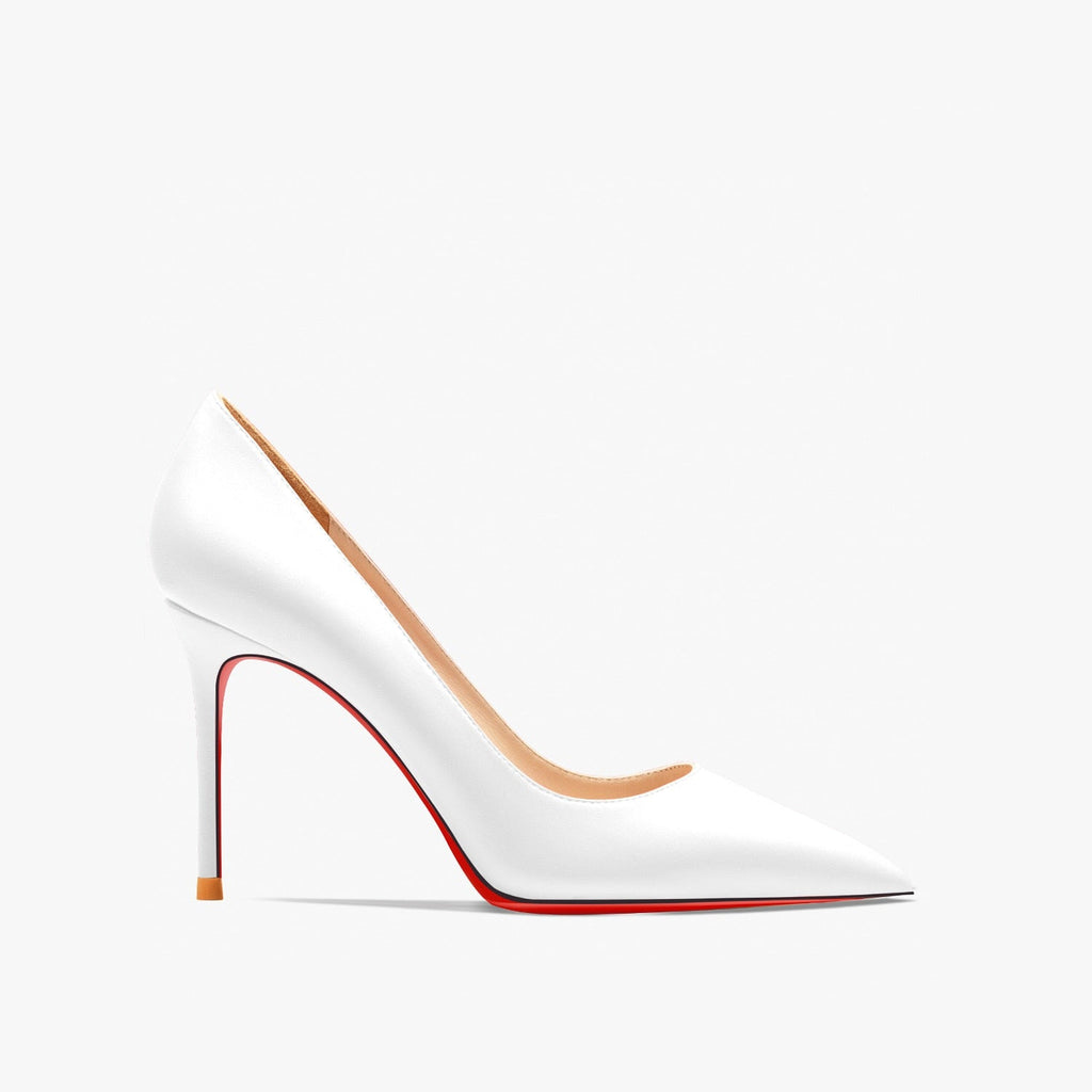 goosudu Women's Red Shiny Bottom High Heels Brand High Heels  12 cm Sexy Matte Party Pointed Wedding Shoes Shallow Mouth Single Shoesiertu