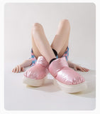 Winter Shoes for Women Warm Plush Female Ankle Boots Flat Heels Simple Solid Color Platform Non-slip Outdoor Snow Boot