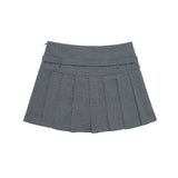 Female Fashion Textured Wild Folds Skirt Sweetwear Skirt Women High Waist Trend With Belt Tight Mini Skirt Y2k