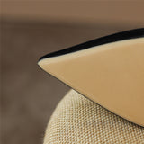 Pumps Shoes Women Mid Heel Fashion Sexy Spring Sheepskin Pointed Toe Thin Heel Office Party Black Handmade Shoe Big Size 42