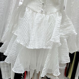 goosudu Fairy Dress Retro Cupcake Dress Square Neck Puff Sleeve Dress Women Chic Patchwork Spring New High Waist Long Sleeve Short Dress Summer