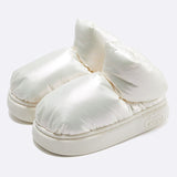 Winter Shoes for Women Warm Plush Female Ankle Boots Flat Heels Simple Solid Color Platform Non-slip Outdoor Snow Boot