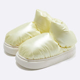 Winter Shoes for Women Warm Plush Female Ankle Boots Flat Heels Simple Solid Color Platform Non-slip Outdoor Snow Boot