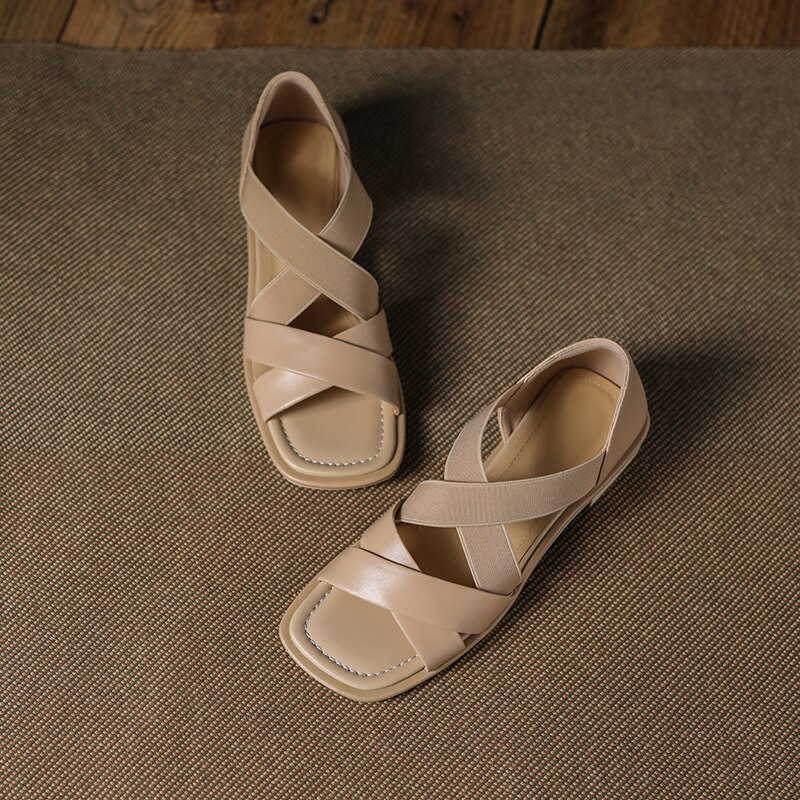 Summer Women Shoes Genuine Leather Flat with Women Sandals Shoes for Women