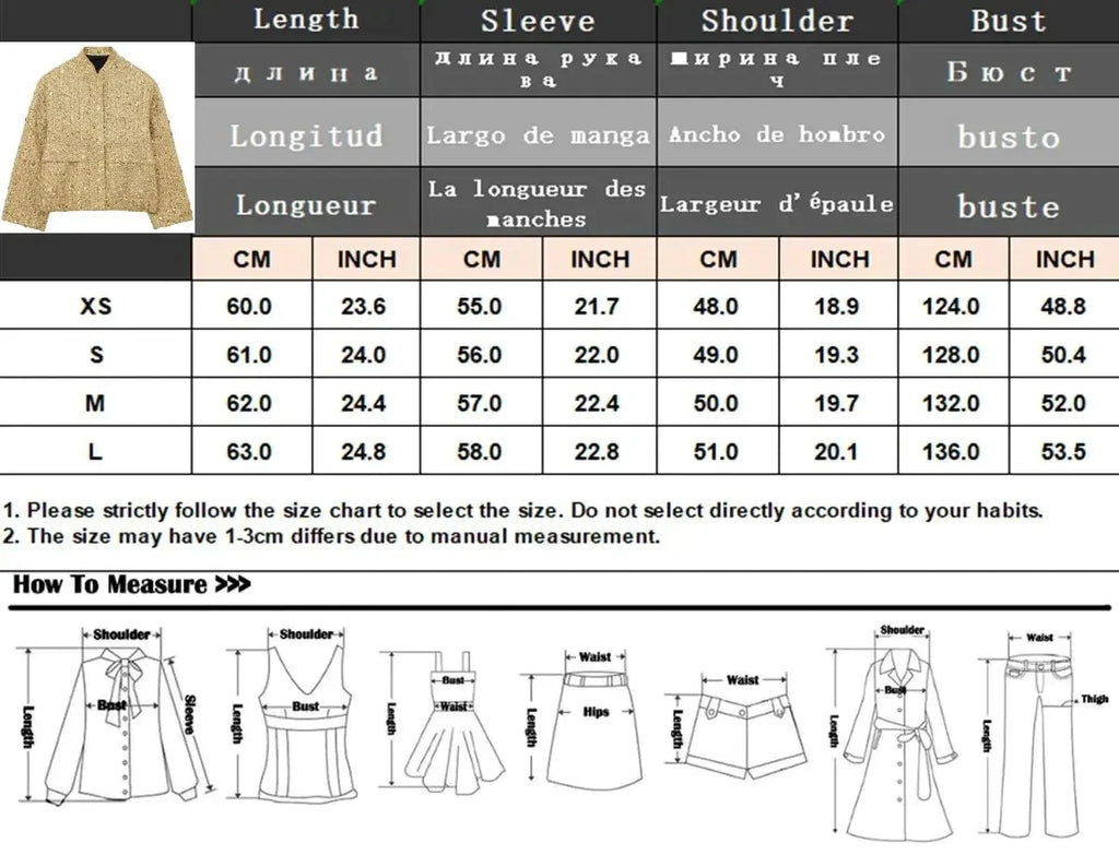 Women Fashion Shiny Sequin Jacket Y2k Gold Color Stand Collar Long Sleeve Short Coat Autumn Winter Ladies High Streetwear