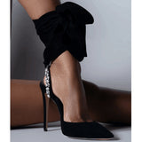 goosudu  Sandals Woman Summer Ladies Shoes Elegant High Heels Stiletto Sandals Pointed Toe Crystal Wedding Shoes Luxury Women Pumps