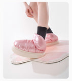 Winter Shoes for Women Warm Plush Female Ankle Boots Flat Heels Simple Solid Color Platform Non-slip Outdoor Snow Boot