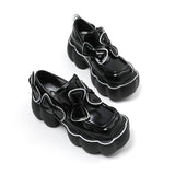 goosudu Womens Lolita Flowers Bowknot Gothic Punk Shoes Creepers Pumps Japanese Harajuku Platform Girls Round Toe New