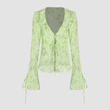 Summer Chiffon Fashion Maxi Skirt cover-up Women Elegant High Waist printed Holiday See-Through Printed Female Long Skirt