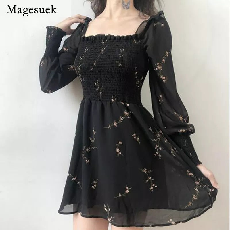 Aieru Sexy Sling Ruffle Strapless Slit Party Dress Women Summer Elegant Off Shoulder V Neck Long Dress Spring Floral Print Slim Dress