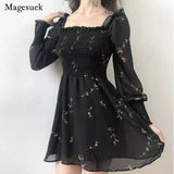 Aieru Sexy Sling Ruffle Strapless Slit Party Dress Women Summer Elegant Off Shoulder V Neck Long Dress Spring Floral Print Slim Dress