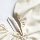 goosudu Spaghetti Strap Waist Hollow Out Beige Summer Maxi Long Dress Solid Elegant Backless Sundress Casual Women Dress