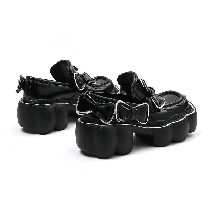 goosudu Womens Lolita Flowers Bowknot Gothic Punk Shoes Creepers Pumps Japanese Harajuku Platform Girls Round Toe New