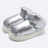 Winter Shoes for Women Warm Plush Female Ankle Boots Flat Heels Simple Solid Color Platform Non-slip Outdoor Snow Boot