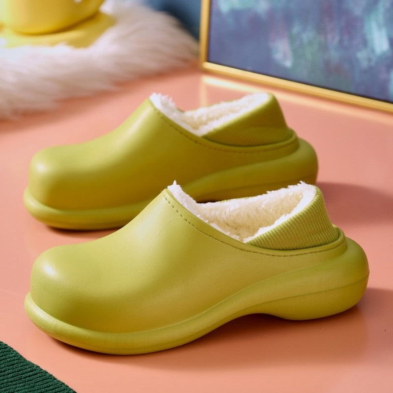 Women Ankle Boots Cotton Shoes Winter Thick Bottom Anti-slip Warm Plush Couples Footwear Comfortable Waterproof Snow Boot