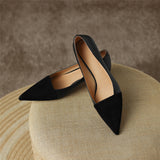 Pumps Shoes Women Mid Heel Fashion Sexy Spring Sheepskin Pointed Toe Thin Heel Office Party Black Handmade Shoe Big Size 42