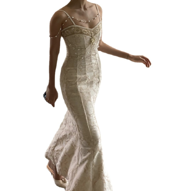 goosudu  Runway Woman Dress Backless Embroidery Vintage Sleeveless Sexy Beach Boho Lace Party Sundress Women Summer Maxi Vestido