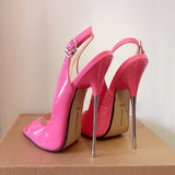 16cm Extreme High Heels Sandals Sexy Pumps Metal Heel Peep Toe Slip On Fetish Cosplay Drag Queen Cross Dresser Unisex Shoes 29cm