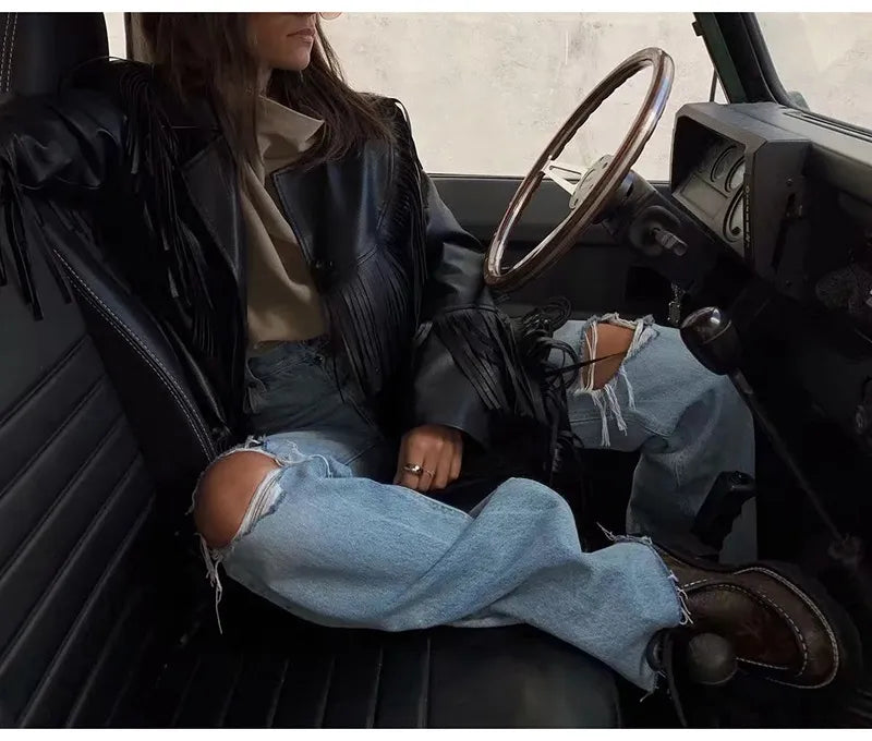 Ripped Jeans For Women  Streetwear Straight Denim Pants High Waist Long Denim Trousers Women Hollow Out Jeans