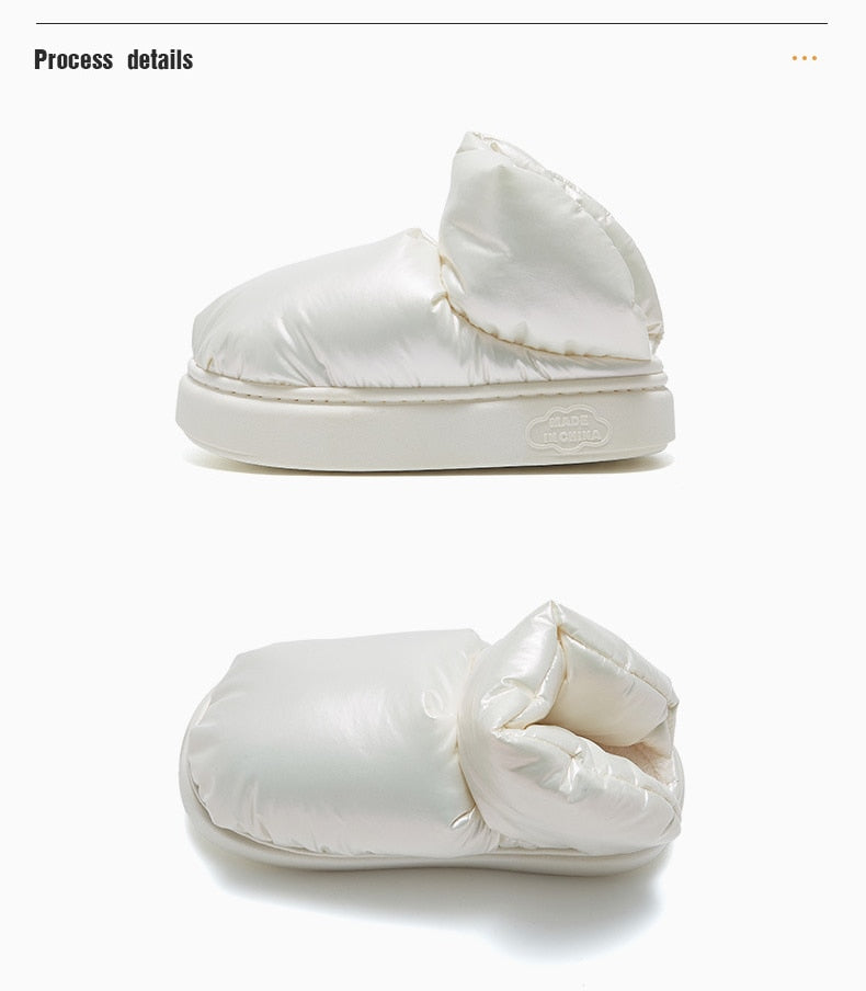 Winter Shoes for Women Warm Plush Female Ankle Boots Flat Heels Simple Solid Color Platform Non-slip Outdoor Snow Boot