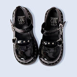 goosudu  Mary Jane Shoes Sweet Cute Women Pumps Wedge Heels Platform Shoes Women Gothic Girls Lolita Punk Shoes High Heels Plus Size 43