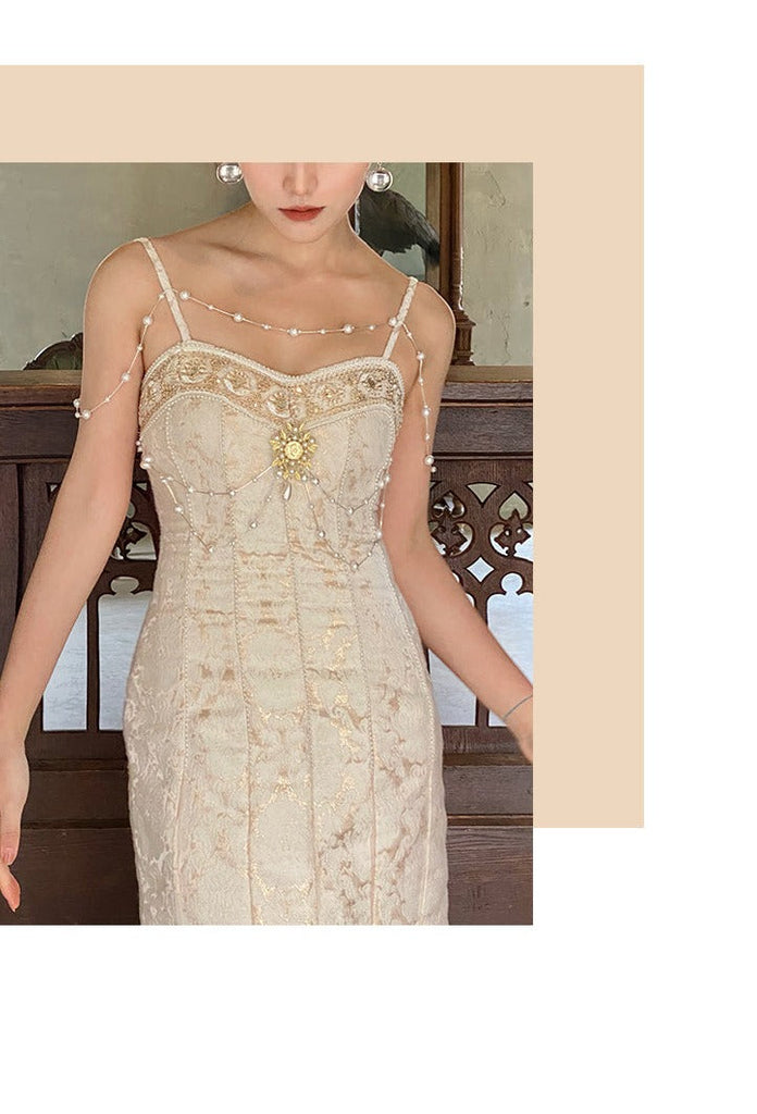 goosudu  Runway Woman Dress Backless Embroidery Vintage Sleeveless Sexy Beach Boho Lace Party Sundress Women Summer Maxi Vestido