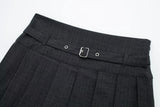 Female Fashion Textured Wild Folds Skirt Sweetwear Skirt Women High Waist Trend With Belt Tight Mini Skirt Y2k