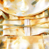 Waist Cut Out Criss Cross Sexy Summer Tie-dyed Midi Dress Ladies Elegant Beach Boho Slip Long Dress Sleeveless Sundress